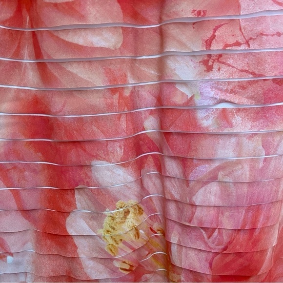 Olsen Europe bandage dress floral pink white feminine summer sleeveless mediu 10 - Picture 3 of 16